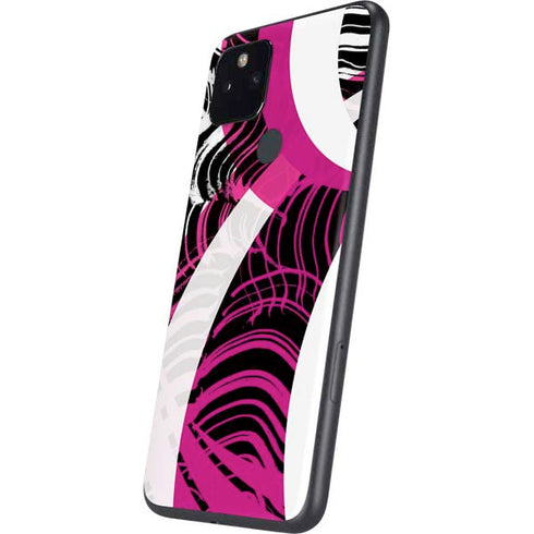 Pink and White Hipster Google Pixel 5a Skin